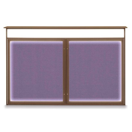 United Visual Products Open Faced Traditional Rounded Corkboard UV647ARC-BRONZE-ULTMAR